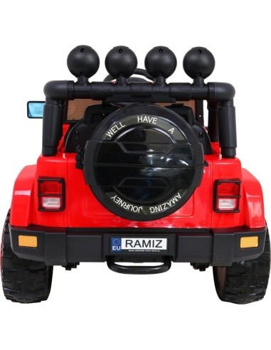 Visą laiką visureigis 4WD Raudona