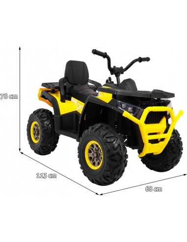 Keturratis ATV dykuma Geltonos spalvos