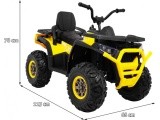 Keturratis ATV dykuma Geltonos spalvos