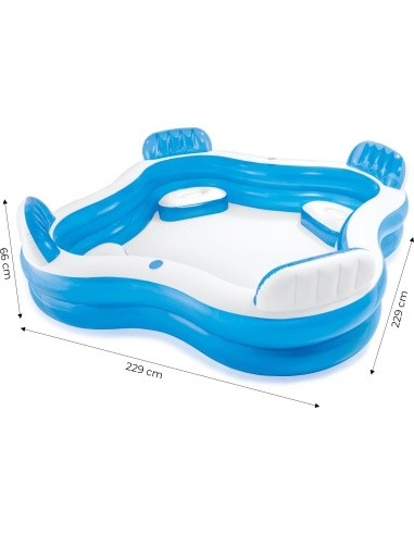 Garden Pool Intex 56475, with Seats, 229x229cm
