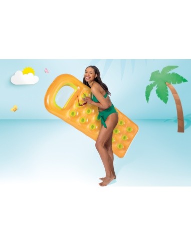 Inflatable swimming mattress 188 x 71 cm orange - 58895 INTEX
