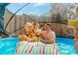 EXIT Wood pool ø300x76cm with dome and filter pump - brown