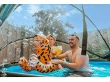 EXIT Wood pool ø300x76cm with dome and filter pump - brown