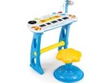 Keyboard piano with microphone EcoToys, blue