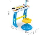 Keyboard piano with microphone EcoToys, blue