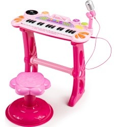 Pianinas su mikrofonu EcoToys, rožinis