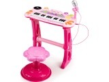 Keyboard piano with microphone EcoToys, pink