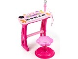 Keyboard piano with microphone EcoToys, pink