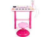 Keyboard piano with microphone EcoToys, pink