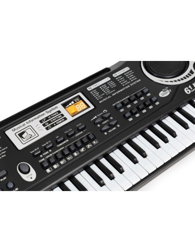 Vaikiškas pianinas su mikrofonu ir maitinimo šaltiniu