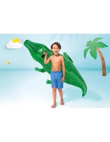 Inflatable alligator swimming mattress 168cm