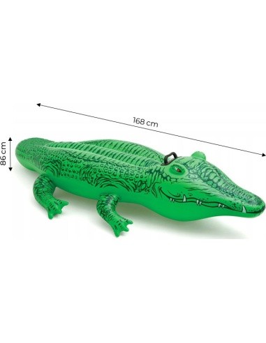 Inflatable alligator swimming mattress 168cm