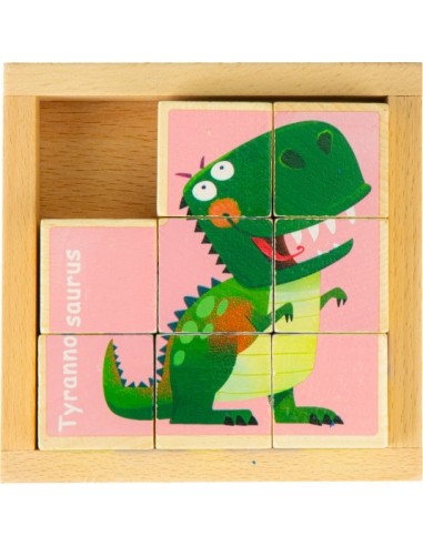 Educational Wooden Blocks Puzzle Ecotoys Dino