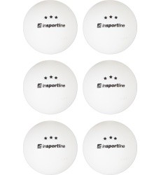 Table Tennis Balls inSPORTline Elisenda S3 – 6 Pcs. - White