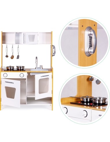Wooden Toy Kitchen with Sound Effects ECOTOYS