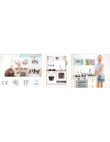 Wooden Toy Kitchen with Sound Effects ECOTOYS