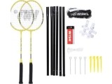ALUMTEC 4466 BADMINTONO RINKINYS 2 VNT. + SMIGINIS 3 VNT. + TINKLELIS + NORŲ LINIJOS