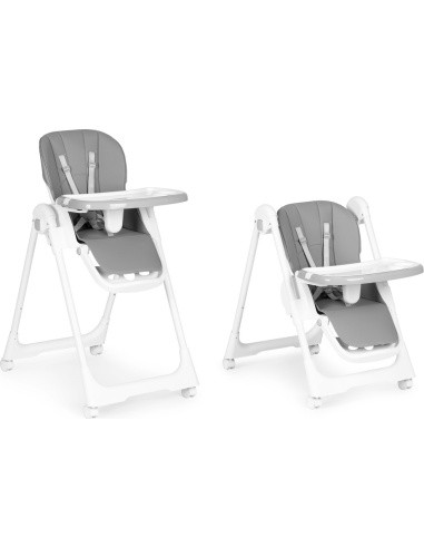 Feeding chair height adjustment eco leather straps double tray