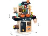 Kids kitchen sounds led steam generator 42 accessories navy blue