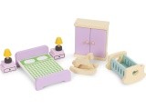 Wooden doll house furniture accessories set of 30 pieces