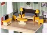 Wooden doll house furniture accessories set of 30 pieces