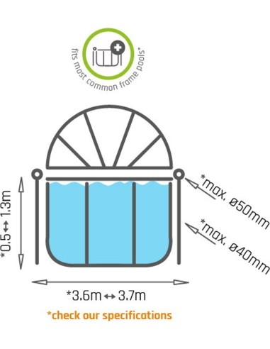 EXIT pool dome ECO ø360cm - universel