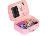 Set of cosmetics for children trunk with mirror UV LED lamp