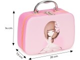 Set of cosmetics for children trunk with mirror UV LED lamp