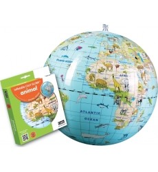 CALY Inflatable globe Animals, 30 cm