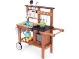 Outdoor mud kitchen for children with accessories fir wood ECOTOYS