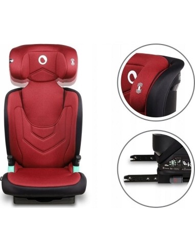 Car Seat Lionelo Neal Red Burgundy, 15-36kg