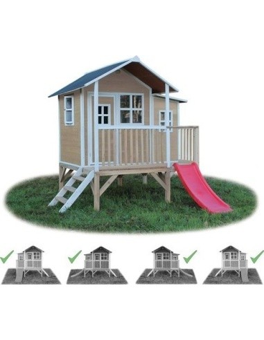 EXIT Loft 350 wooden playhouse - natural
