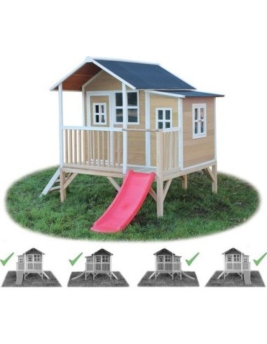 EXIT Loft 350 wooden playhouse - natural