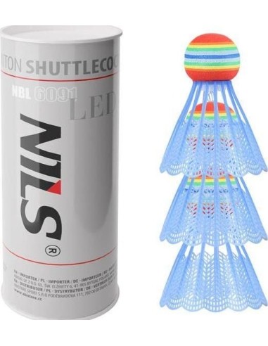 NBL6091 NYLON SHUTTLECOCKS LED 3 PCS. NILS