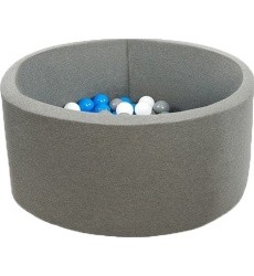 Kamuoliukų baseinas MIsioo Smart Round - pilkas, be kamuoliukų