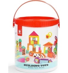 Set of Blocks "Farm" Top Bright, 80 Pcs.