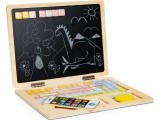 Edukacinis magnetinis nešiojamas kompiuteris su raidėmis ir skaičiais Eco Toys, mėlynas