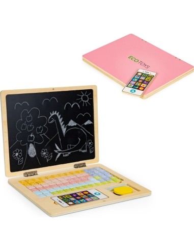 Educational magnetic board laptop letters numbers