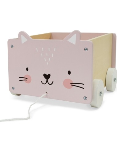 Wooden Trolley on a String For Blocks Eco Toys
