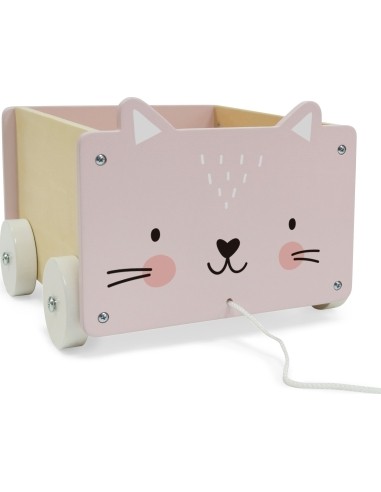 Wooden Trolley on a String For Blocks Eco Toys