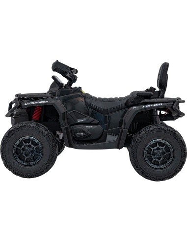 Keturratis Can Am Outlander ATV su nuotolinio valdymo pultu, juodas