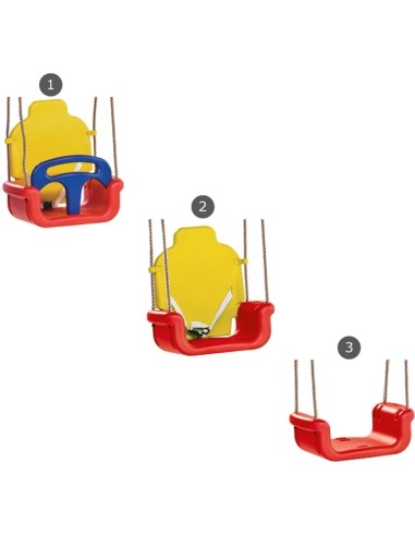 Baby Swing Seat KBT Growing Type, Red / Yellow