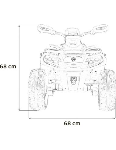 Quad Can Am Outlander ATV with Remote Control Black