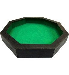 Dice Tray Buffalo, Octagonal, Black