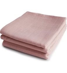 Muslin Cloths Mushie Blush, 3-Pack