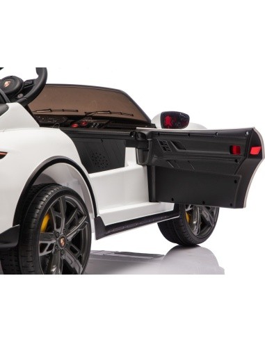 Elektromobilis vaikams Porsche Taycan Turbo S, baltas