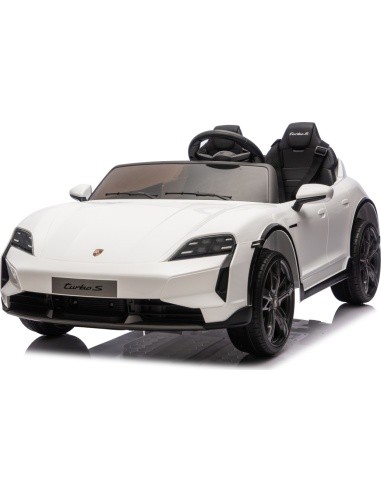 Elektromobilis vaikams Porsche Taycan Turbo S, baltas