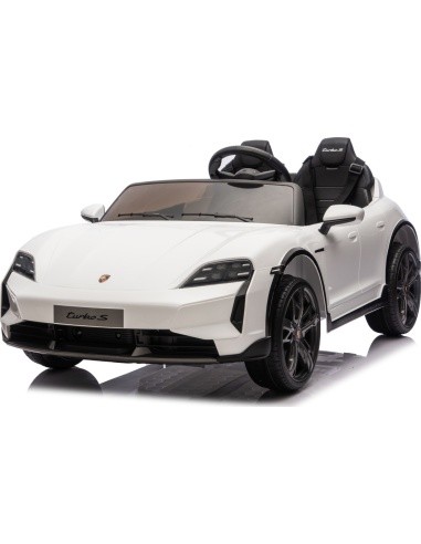 Elektromobilis vaikams Porsche Taycan Turbo S, baltas