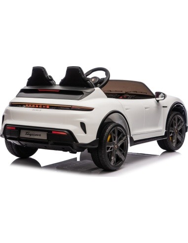 Elektromobilis vaikams Porsche Taycan Turbo S, baltas