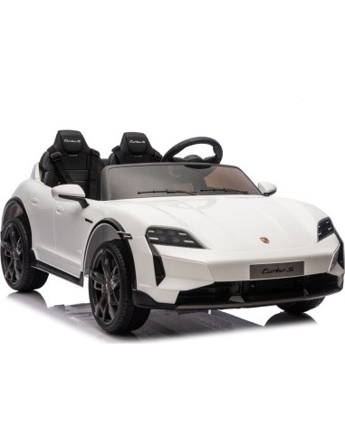 Elektromobilis vaikams Porsche Taycan Turbo S, baltas